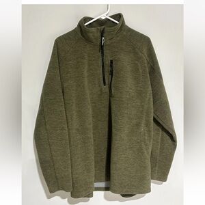 Drake Waterfowl Pullover Mens XL OLIVE Green 1/4 Zip Heavyweight Long Sleeve